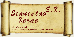 Stanislav Kerac vizit kartica